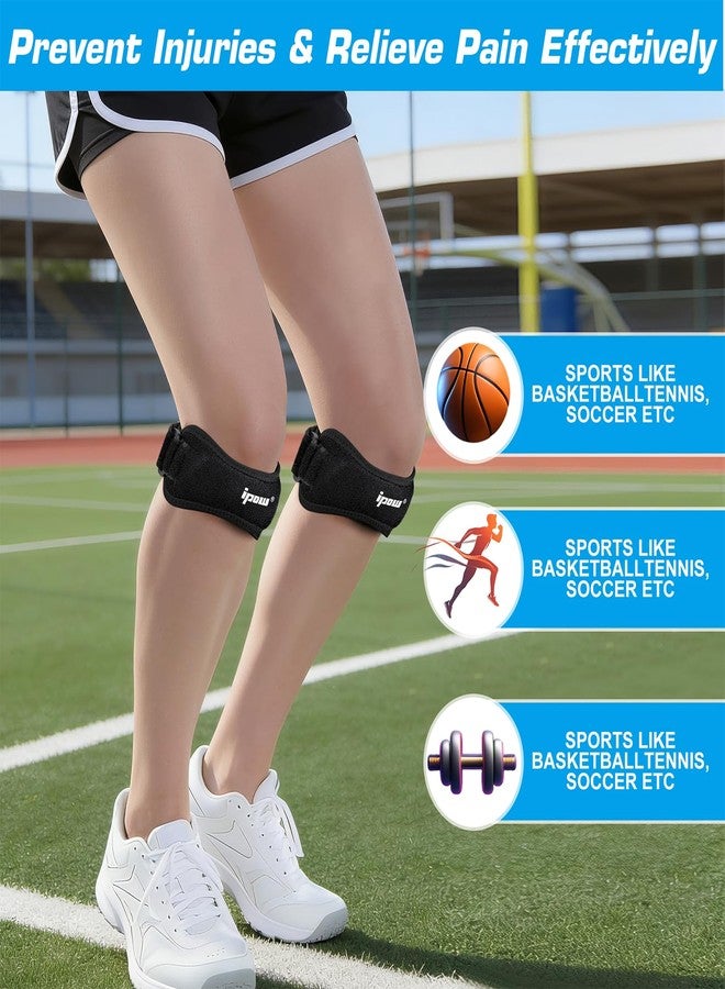 IPOW Patella Tendon Knee Strap 2 Pack Knee Pain Relief & Patella Stabilizer Knee Strap, Patellar Tendon Support Strap, Knee Brace for Running, Hiking, Soccer, Basketball, Jumpers Knee, Tennis, Volleyball & Squats - Image 4